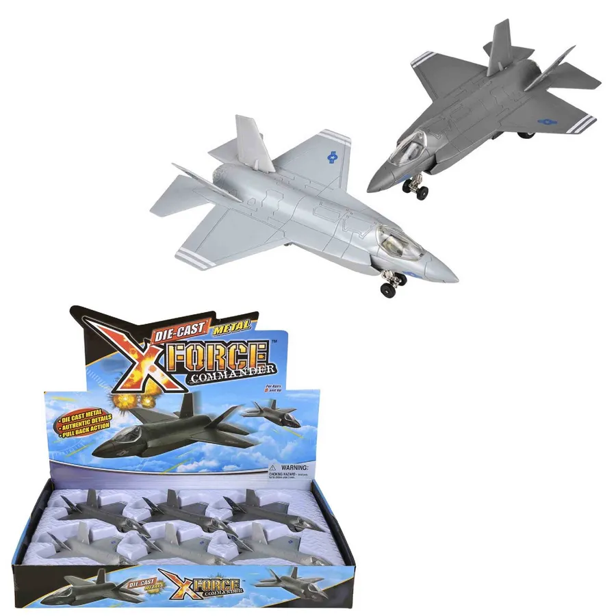 Die Cast Pull Back Military Jet For Kids — wholesale Toys & Games by the case