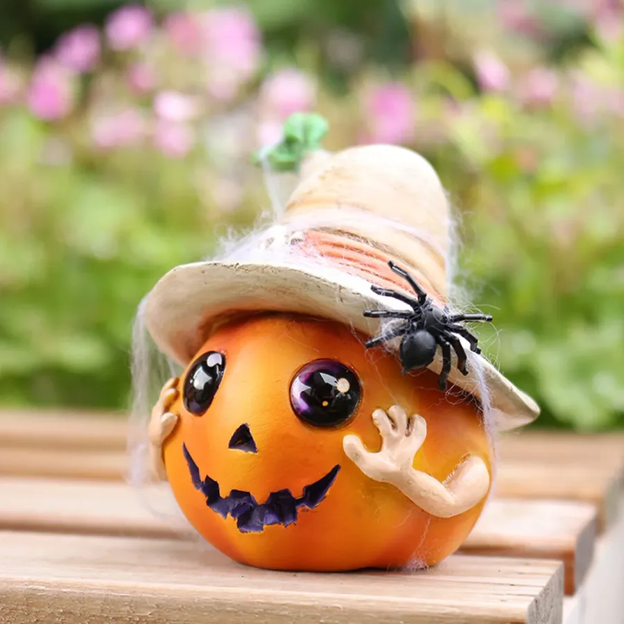 Hat Pumpkin Elf Resin Ornament Desktop Decor — wholesale Apparel & Accessories by the case