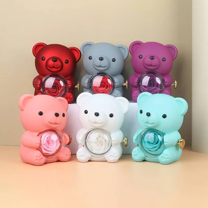 Premium Little Bear Rotating Flower Gift Box - Assorted — wholesale Party & Gifts by the case