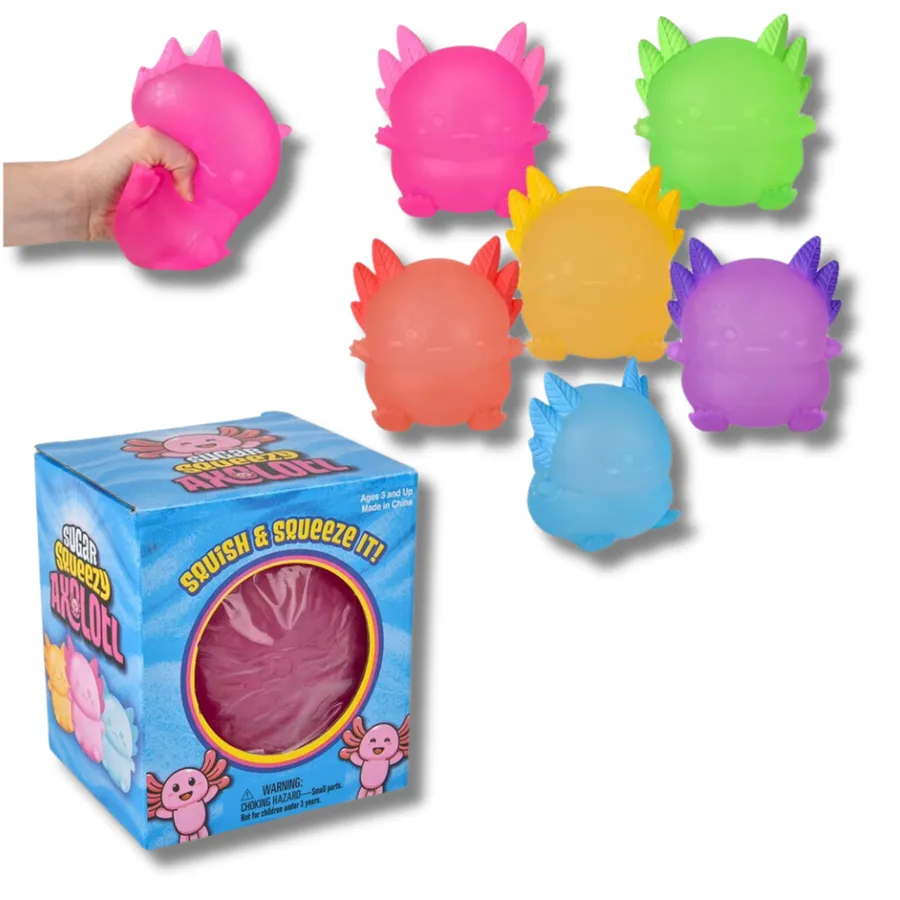 Holiday Jumbo Squeezy Sugar Axolotl Stress Reliever Toy — wholesale Fidgets & Sensory by the case