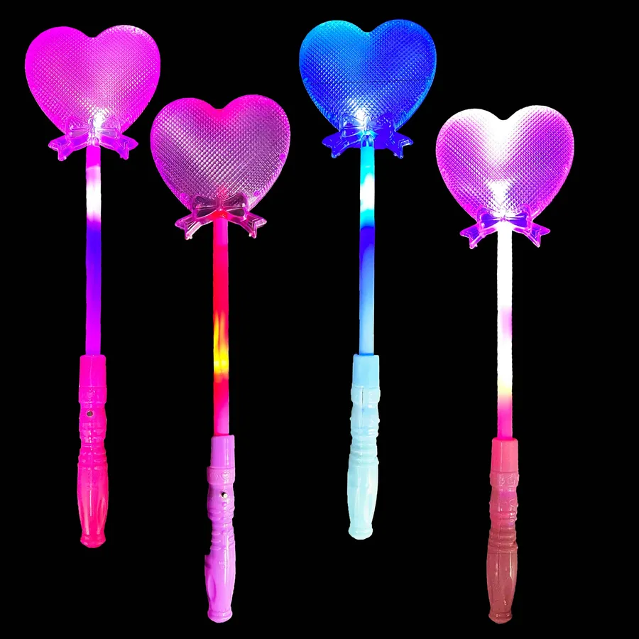 Led Light Up Heart Wand For Gift - Assorted — wholesale Toys & Games by the case