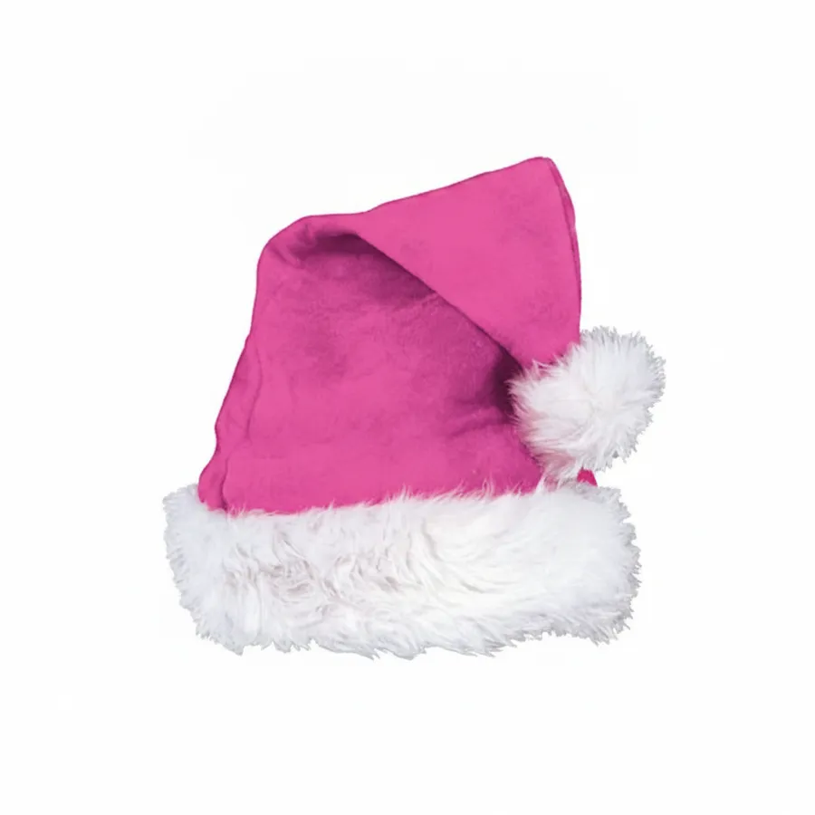 Pink Velvet Santa Hat - Christmas Decor Accent for Holiday Home Decor and Mantel Displays — wholesale Seasonal & Holiday by the case