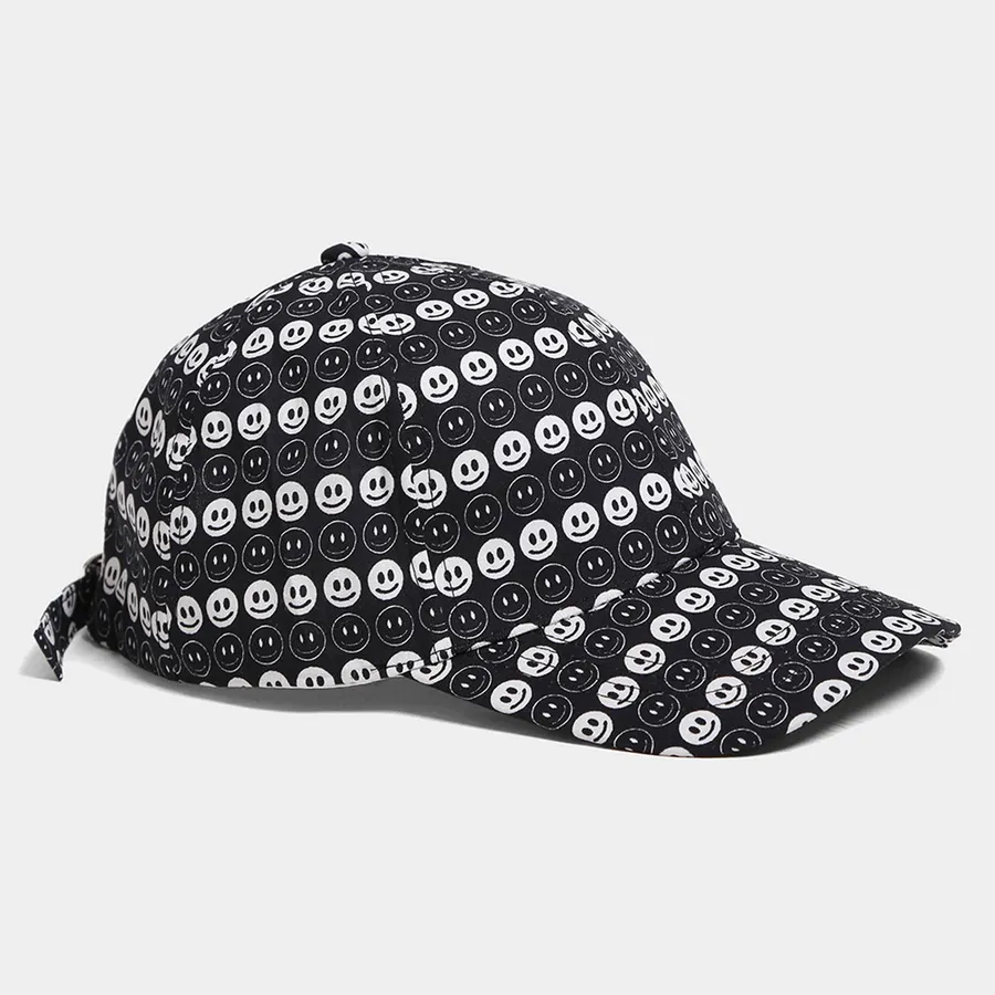 Happy-Face Printed Baseball Cap - Assorted — wholesale Apparel & Accessories by the case