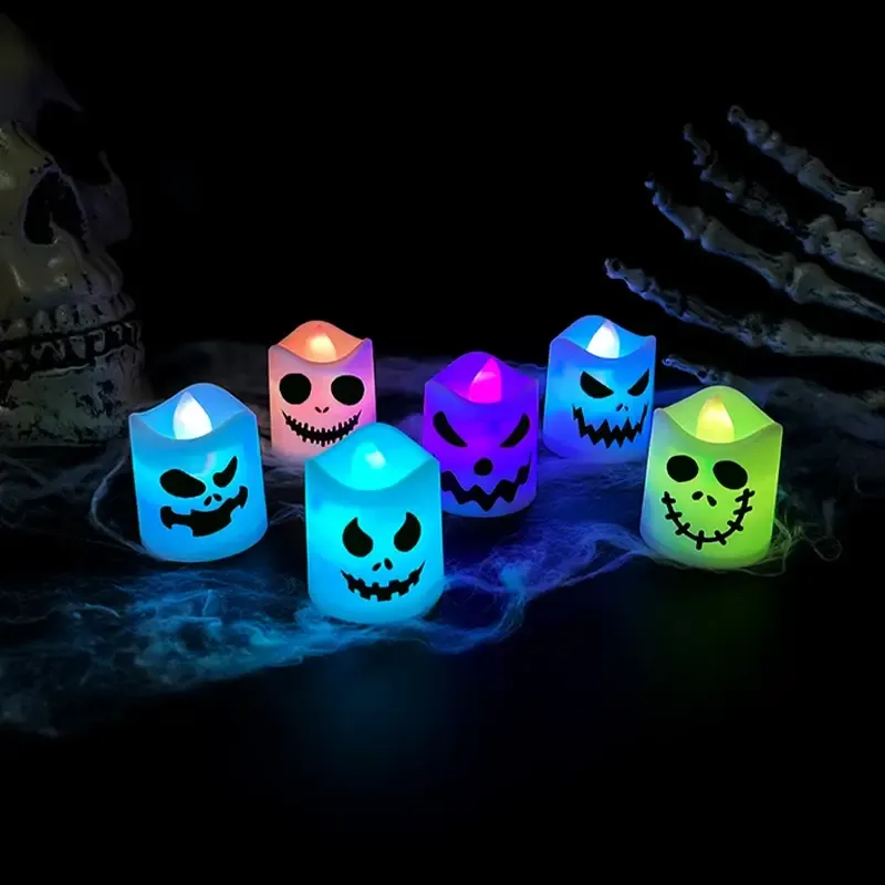 Halloween Led Ghost Pumpkin Candle Light - Assorted — wholesale Seasonal & Holiday by the case