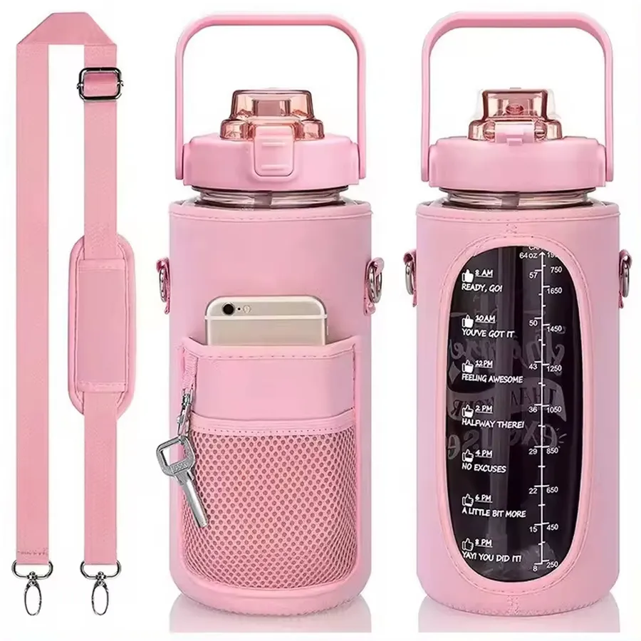Sports Water Bottle with Pocket And Strap — wholesale Kitchen & Drinkware by the case
