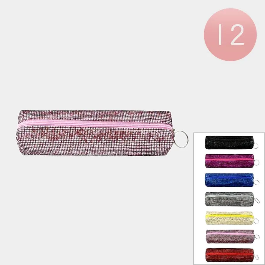 Glitter Pencil Pouch Pen Case Glitter Pen Container — wholesale Bags & Backpacks by the case