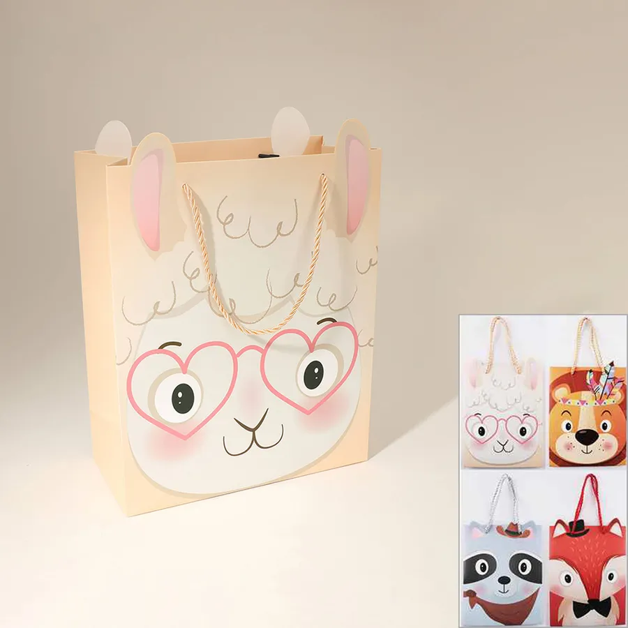 Animal Ear Patterned Gift Bag - Assorted — wholesale Party & Gifts by the case