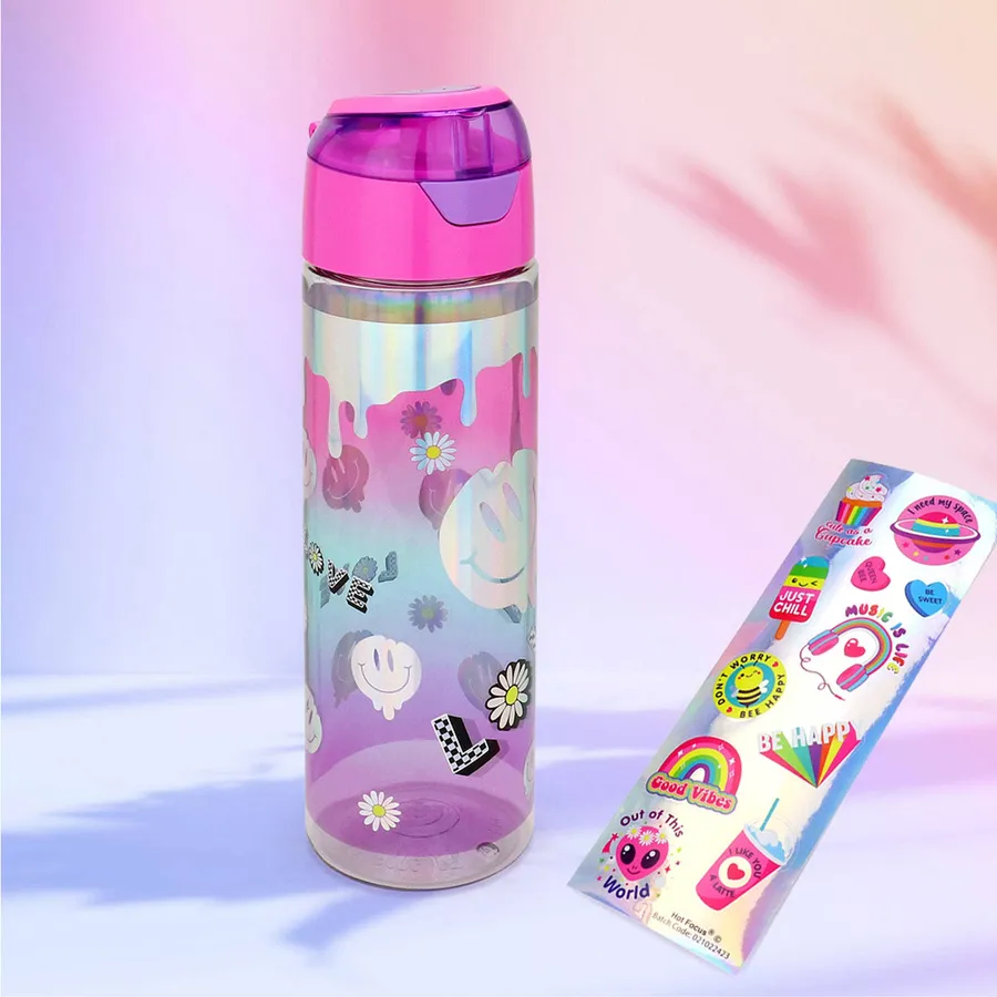 Printed Flower Transparent Water BottleHome Décor — wholesale Kitchen & Drinkware by the case