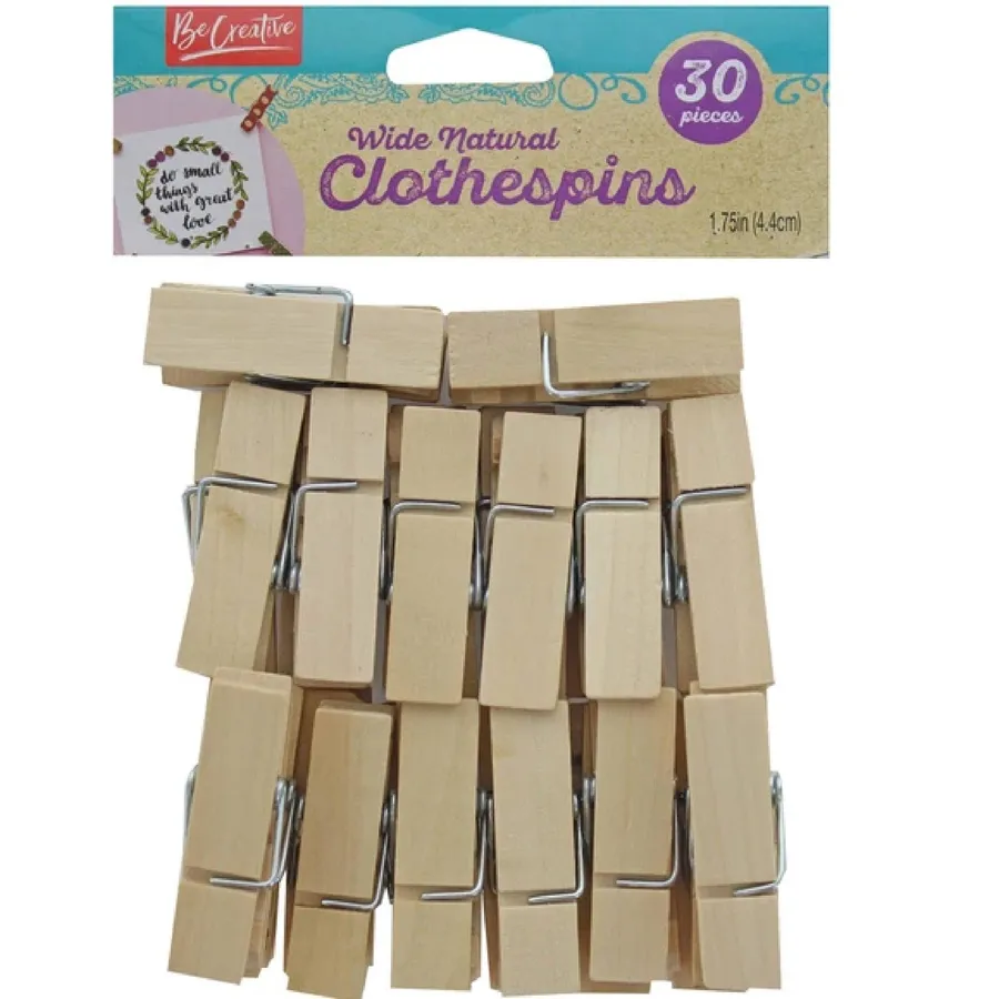 Wooden Clips with Rope for Multipurpose Hanging - Ideal for Photos and Clothing — wholesale Apparel & Accessories by the case