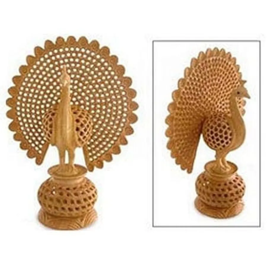 Handicraft Peacock Figurine for Home Decore — wholesale Home & Décor by the case