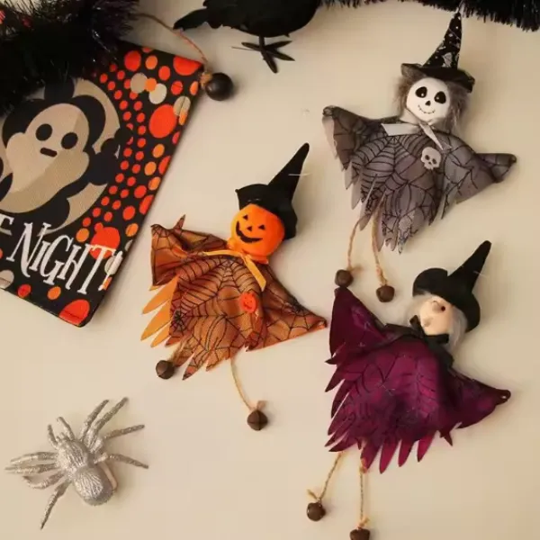 Modern Halloween Pumpkin Witch Doll Pendant Decor — wholesale Seasonal & Holiday by the case