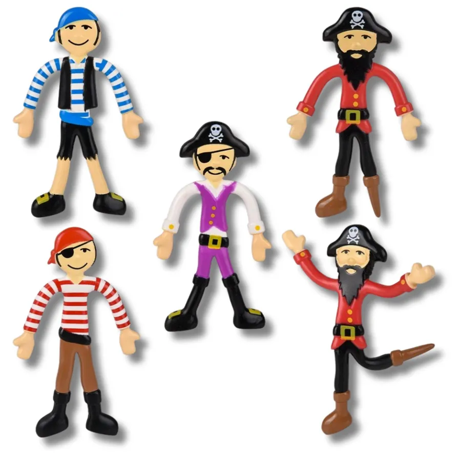 Bendable Twist Pirate Squeeze Fidget Kids Toy – Assorted — wholesale Fidgets & Sensory by the case