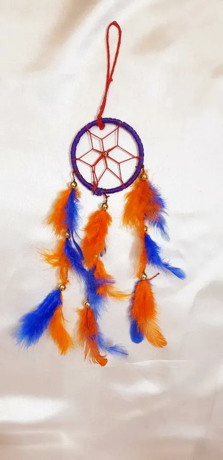 Orange & Blue Dreamcatcher Ring - Fengsh Keeraft Home Gifts — wholesale Home & Décor by the case