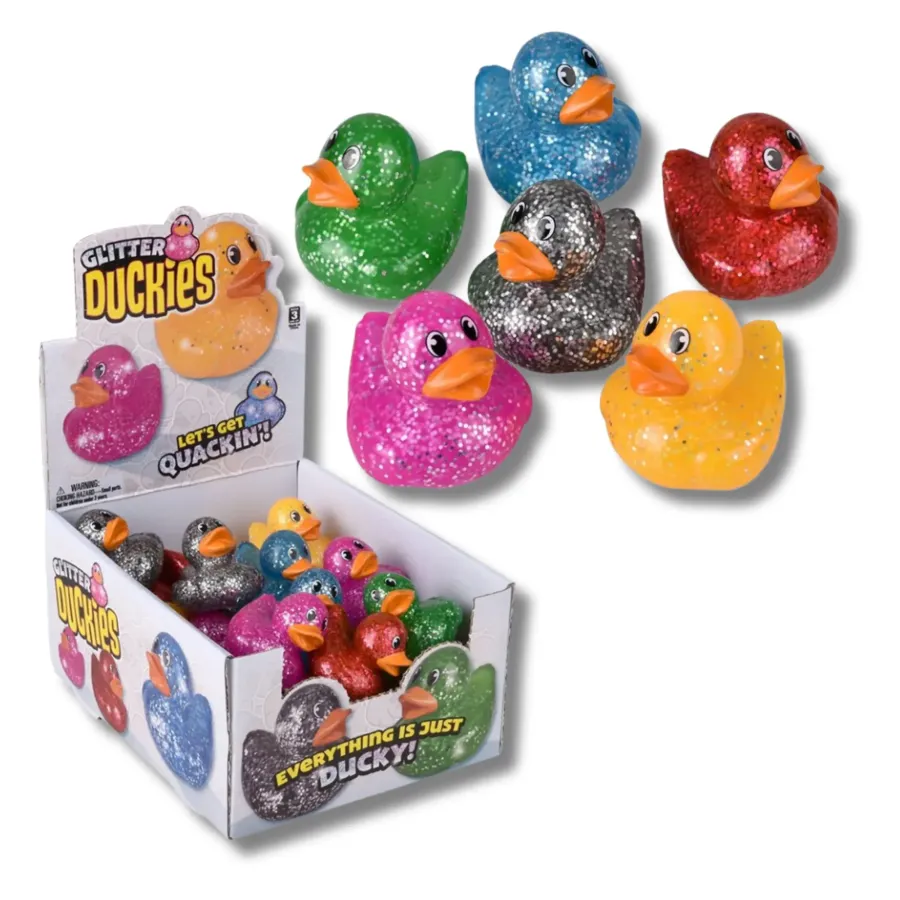 Mini Sparkle Ducks Fun Fidget Kids Toy- Assorted — wholesale Fidgets & Sensory by the case