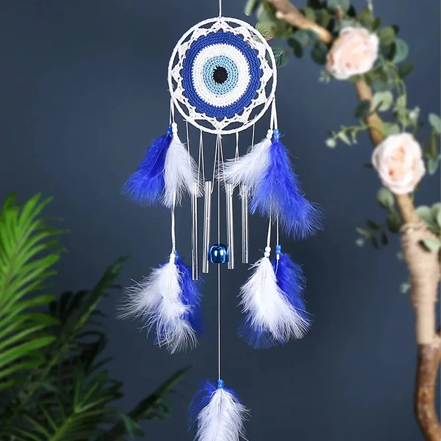 Blue Evil Eye Dream Catcher For Decor — wholesale Home & Décor by the case