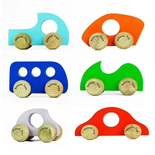 New Natural Wooden Vehicle Pull Back Toy Home Decores — wholesale Home & Décor by the case