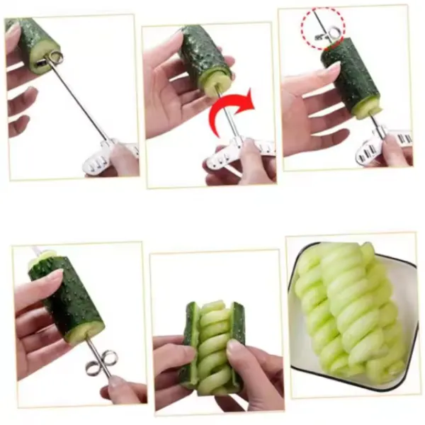 Manual Spiralizer Cutter Stainless Steel Kitchen Tool — wholesale Kitchen & Drinkware by the case