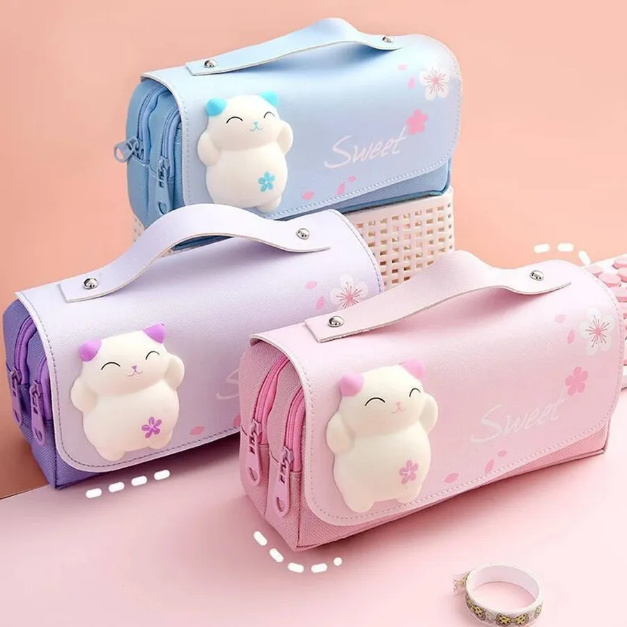 Cute Cat Decompression Pencil Case For Valentine — wholesale Seasonal & Holiday by the case