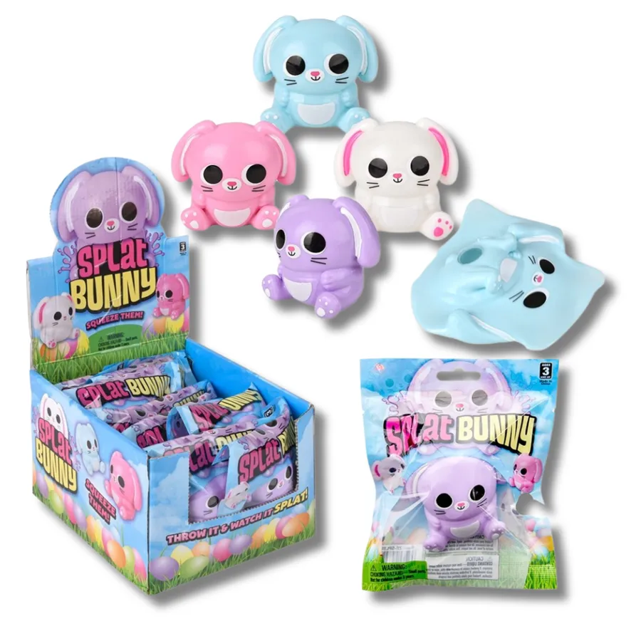 Bunny Fidget Sticky Splat Kids Toy- Assorted — wholesale Fidgets & Sensory by the case