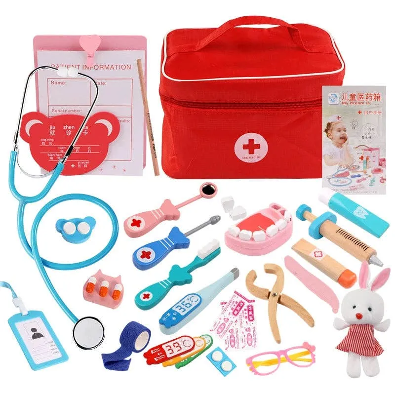 Children's Doctor Nurse Play Set Wooden Kids Toy- Assorted — wholesale Toys & Games by the case