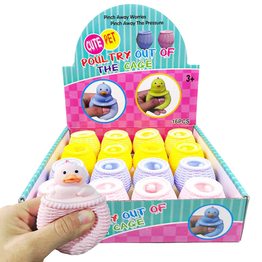 Easter Duck Squeeze Fidget Kids Toy- Assorted — wholesale Fidgets & Sensory by the case