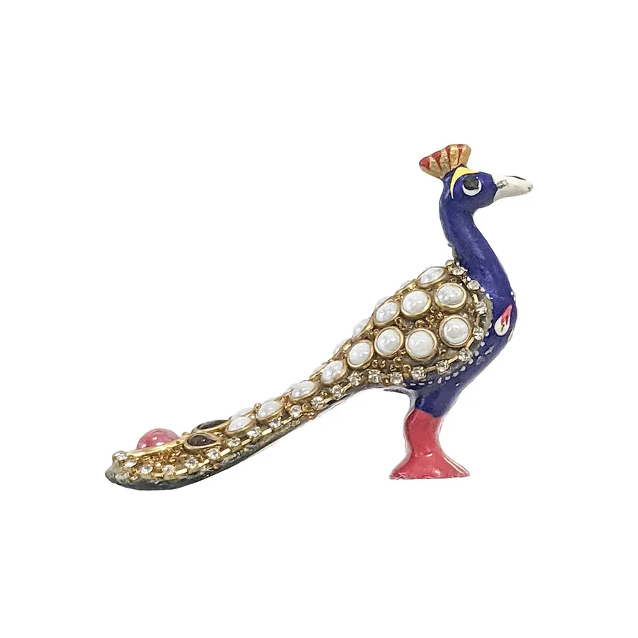 Peacock Carved Wooden Statue Valentine In Bulk — wholesale Seasonal & Holiday by the case