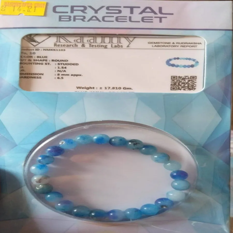 Wholesale New 8mm Blue Lace Agate Adjustable Bracelet (Sold by PCS) — wholesale Apparel & Accessories by the case