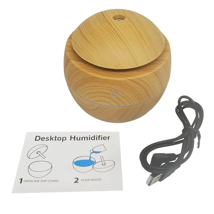 Wooden Themed Color Changing Desktop Humidifier — wholesale Stationery & Office by the case