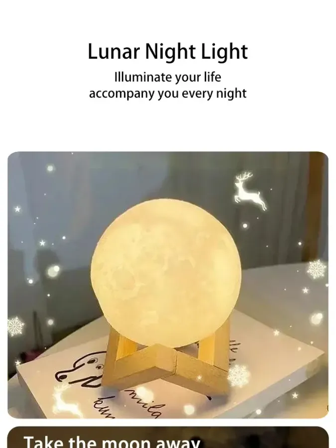 DIY Moon Galaxy Lamp 8cm – Night Light with Stand — wholesale Home & Décor by the case