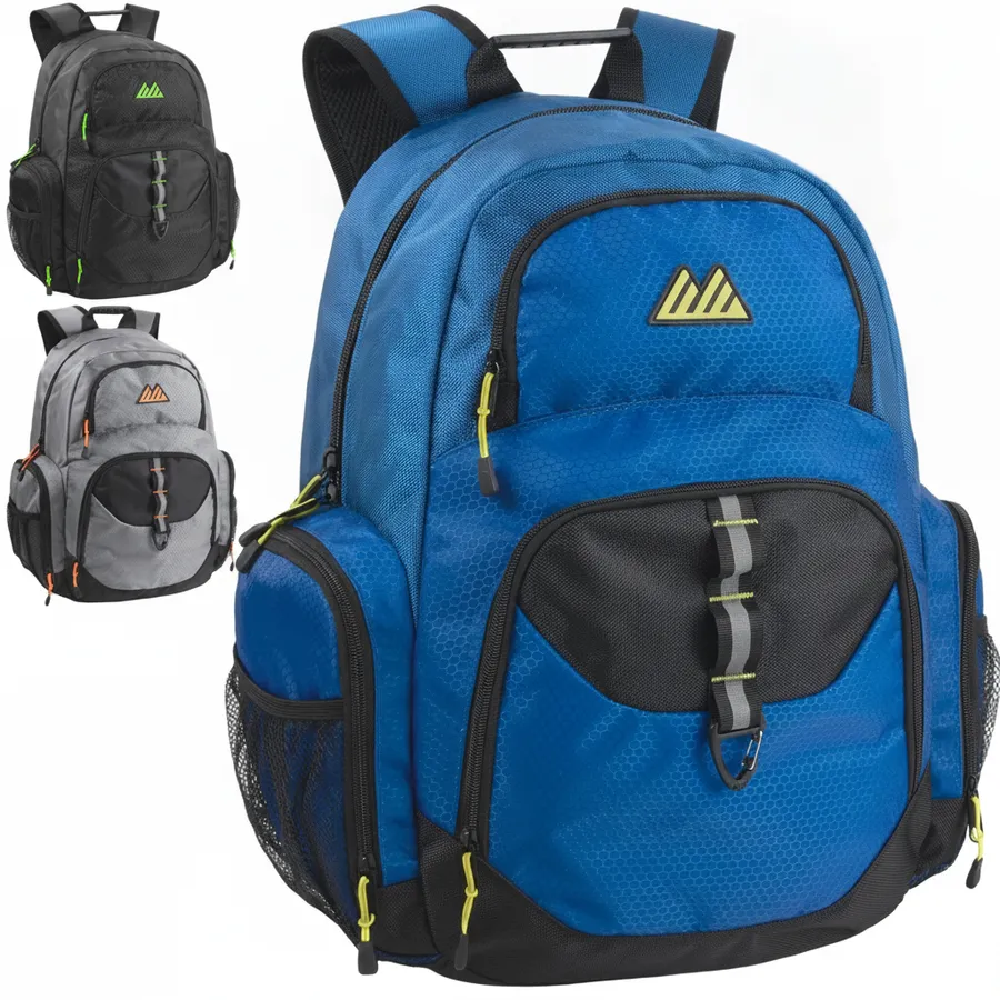 19-Inch Multi-Pocket Everyday Laptop Backpack with Daisy Chain - Travel Bags — wholesale Bags & Backpacks by the case