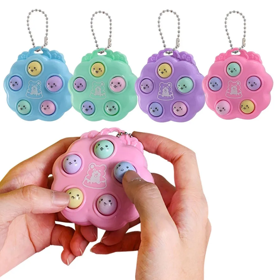 Mini Pop Fidget Keychain Toy- Assorted — wholesale Fidgets & Sensory by the case