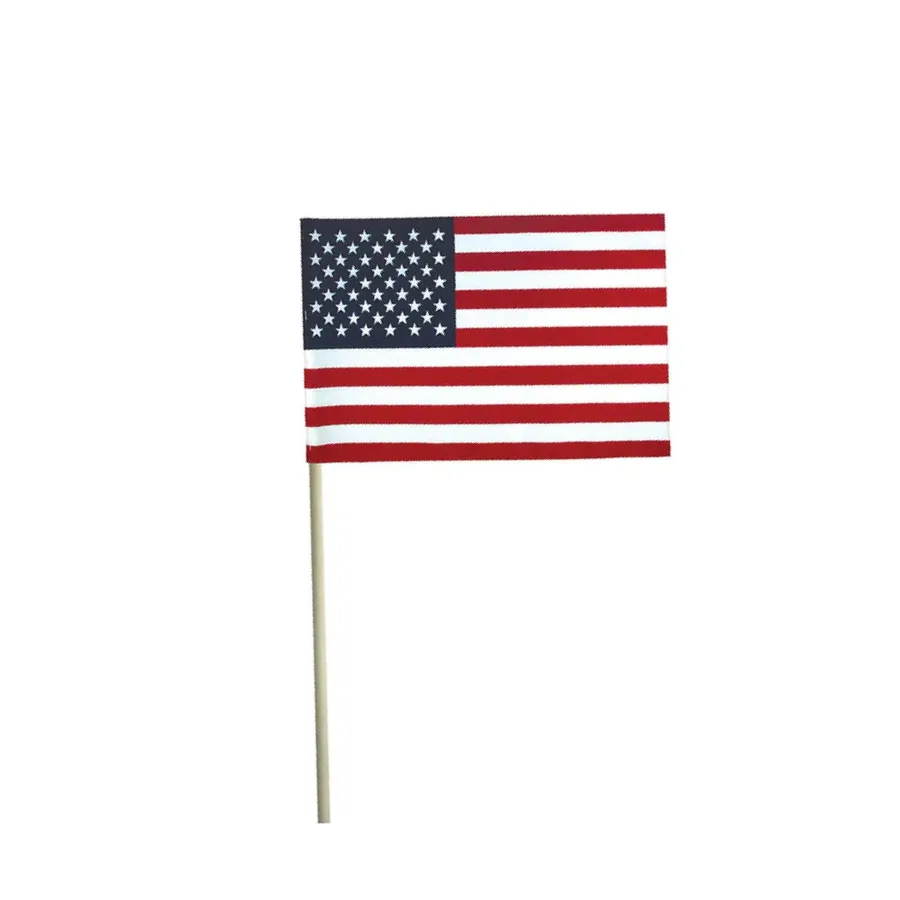 American 4 x 6 Inch Cloth Flag on a Stick — wholesale Home & Décor by the case
