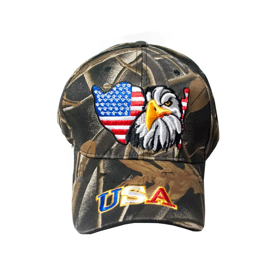 USA Eagle Casual Camouflage Caps- — wholesale Apparel & Accessories by the case