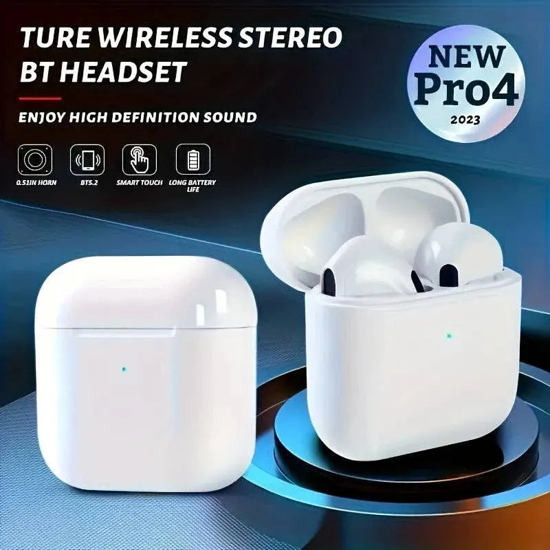 0907GG Pro 4 TWS Wireless Headphones Earphone Bluetooth-compatible 5.3 Waterproof Headset with Mic for Xiaomi iPhone Pro — wholesale Tech & Gadgets by the case