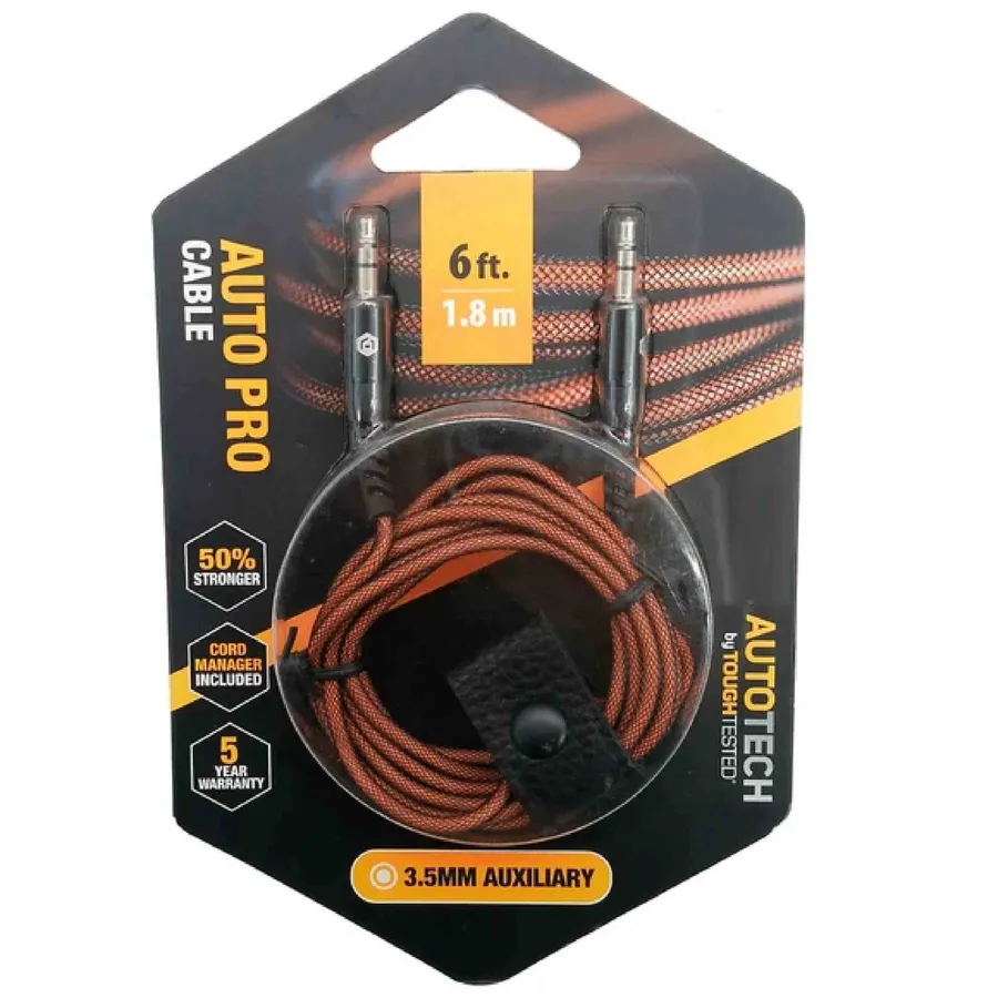Audio Aux Cable "6 Foot For Multipurpose Use — wholesale Tech & Gadgets by the case