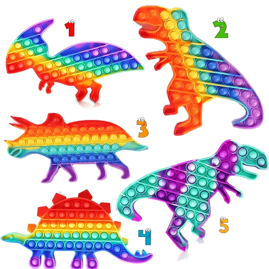 Fidget Sensory Toy Dinosaur Bubble Pop It Christmas — wholesale Fidgets & Sensory by the case