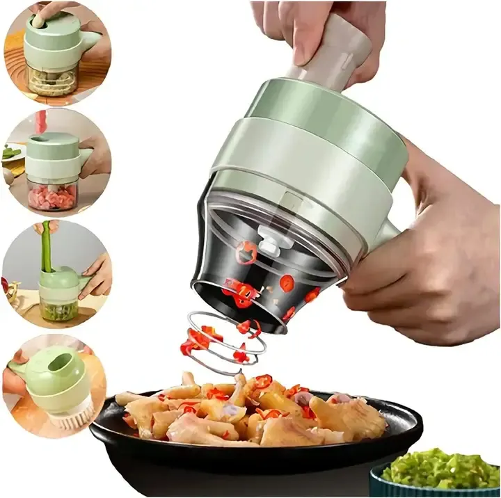 Electric 4-in-1 Handheld Vegetable Cutter | Fast Portable — wholesale Kitchen & Drinkware by the case