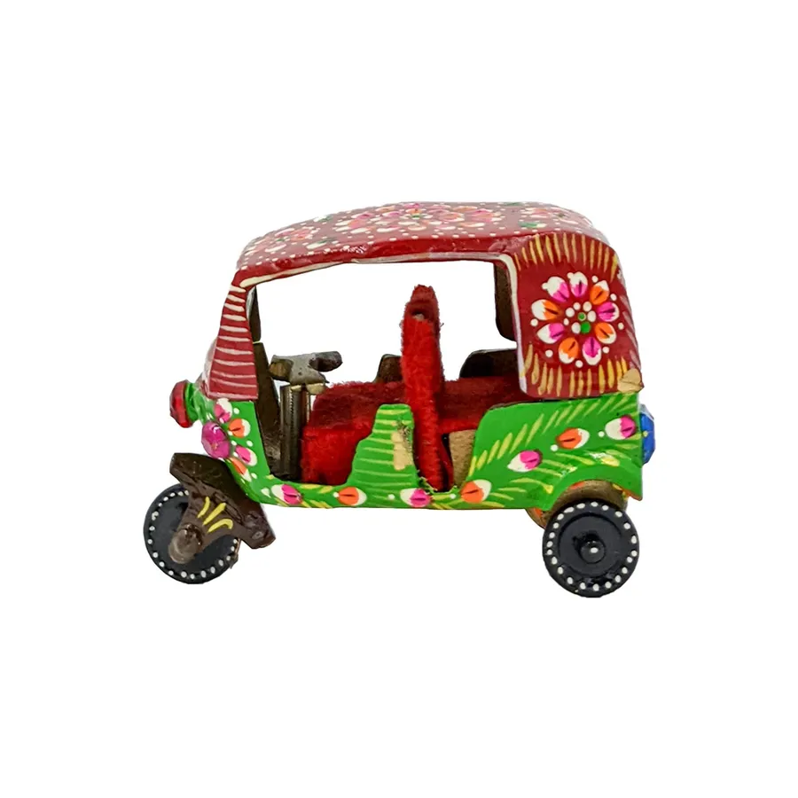 Metal Antique Auto Rickshaw Model - Tin Keeraft Home Gifts — wholesale Home & Décor by the case
