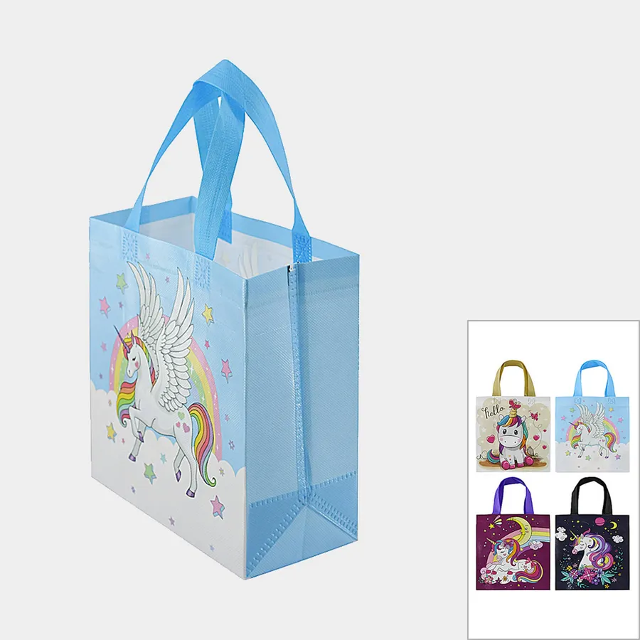Cute Unicorn Printed Gift Bags For Easter - Assorted — wholesale Seasonal & Holiday by the case