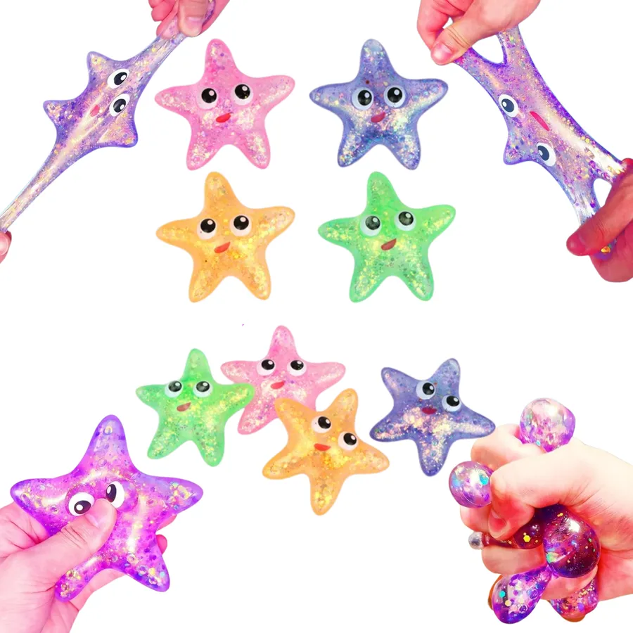 Summer Starfish Squishy Toys - Assorted Ocean Sensory Fidget & Stress Balls — wholesale Fidgets & Sensory by the case