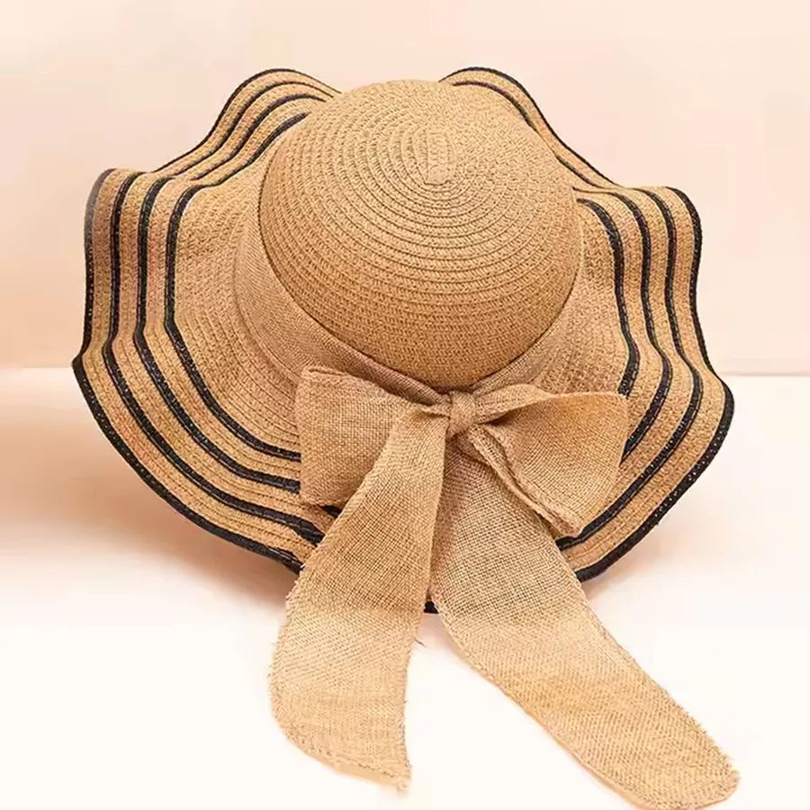 Wide Brim Back To School Straw Hat For Kids - Assorted — wholesale Apparel & Accessories by the case