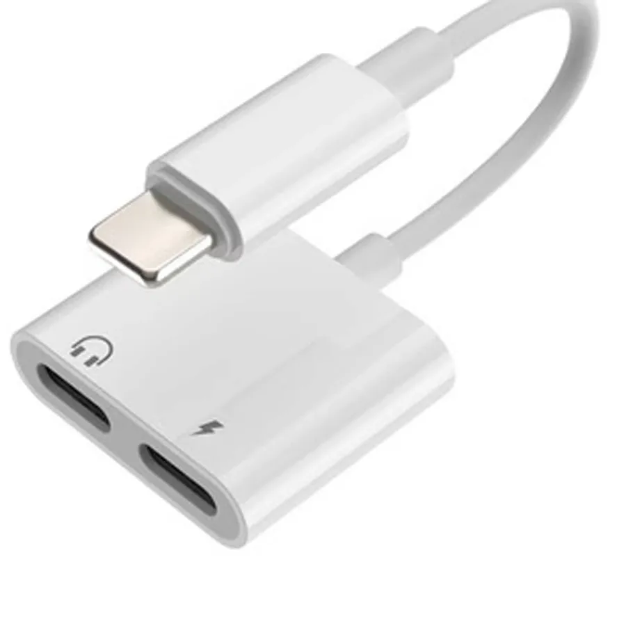 Iphone Headphone & Charging Adapter Splitter USB Cable — wholesale Tech & Gadgets by the case