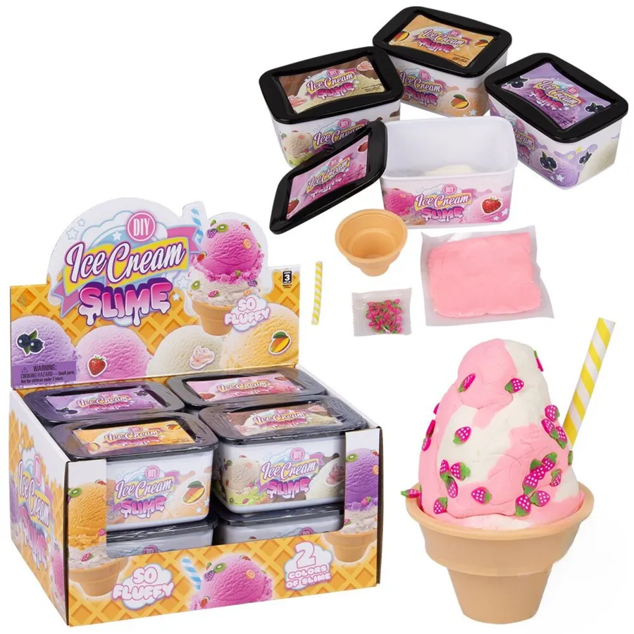 Ice Cream Slime Kit Soft Stretchy Slime — wholesale Fidgets & Sensory by the case