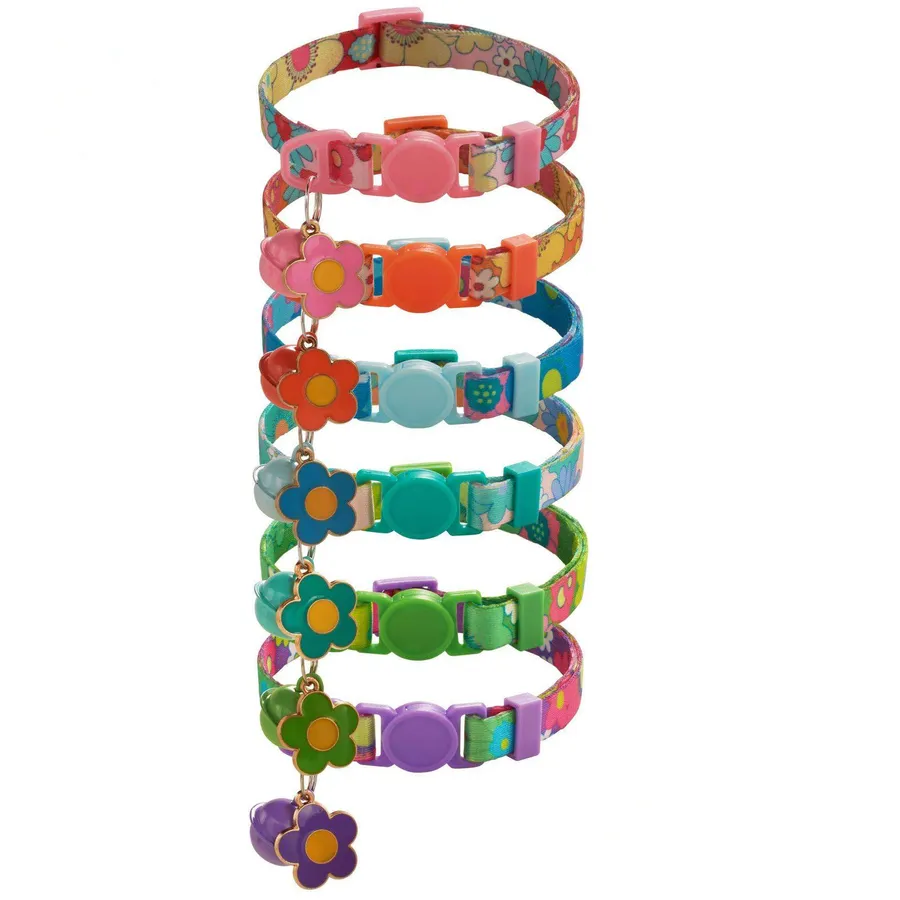 Adjustable Flower Themed Pet Collar - Assorted — wholesale Pet by the case