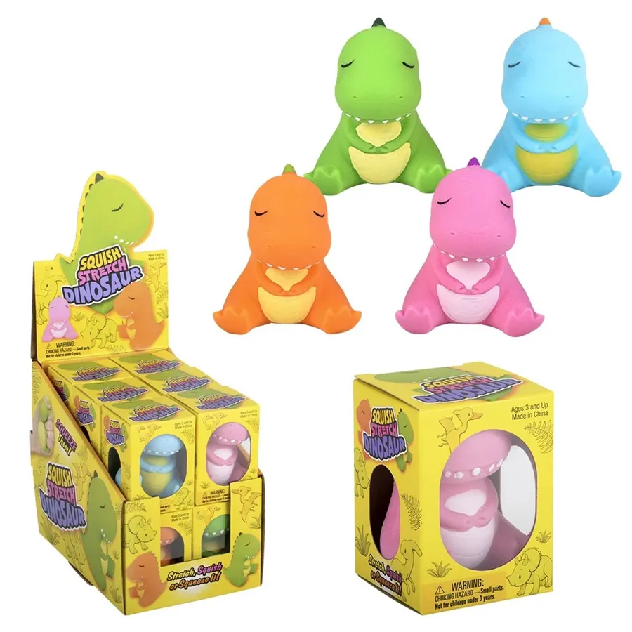 Holiday Décor Squishy Stretchy Cute Dinosaur Kids Toy — wholesale Plush & Squishies by the case