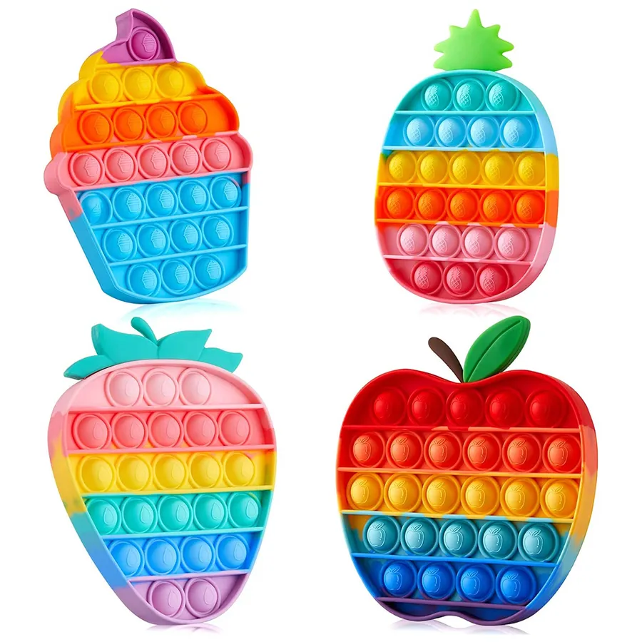 Mix Fruits Pop It Fidget Stocking Stuffer Kids Toy — wholesale Fidgets & Sensory by the case