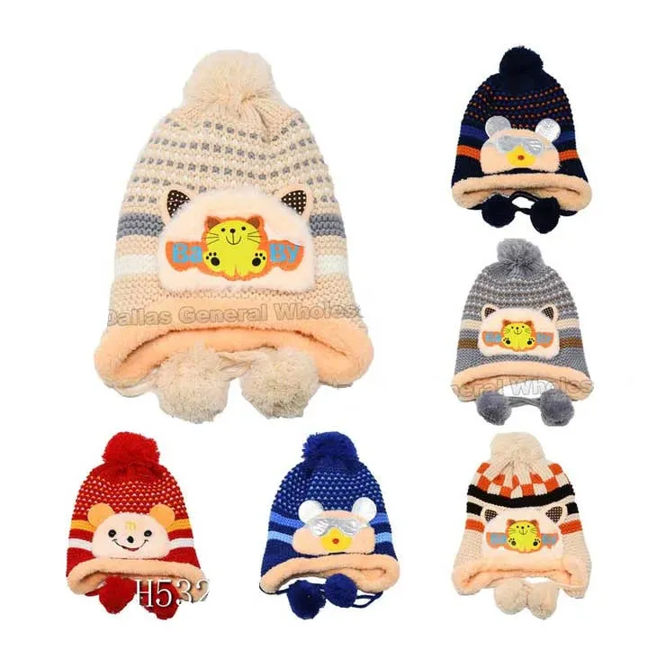 Kid's Winter Cap with Ear Protection- Assorted — wholesale Apparel & Accessories by the case