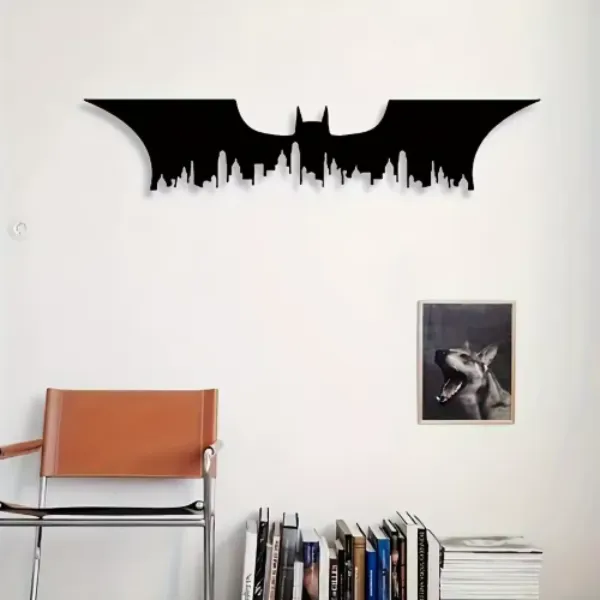 Modern Bat Silhouette Metal Wall Art for Home Decor — wholesale Home & Décor by the case