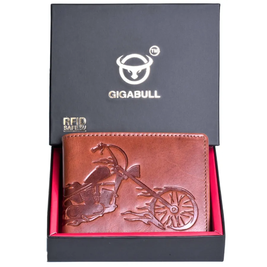 Tan Printed Coin Holder Men's Genuine Leather Home Decores — wholesale Home & Décor by the case