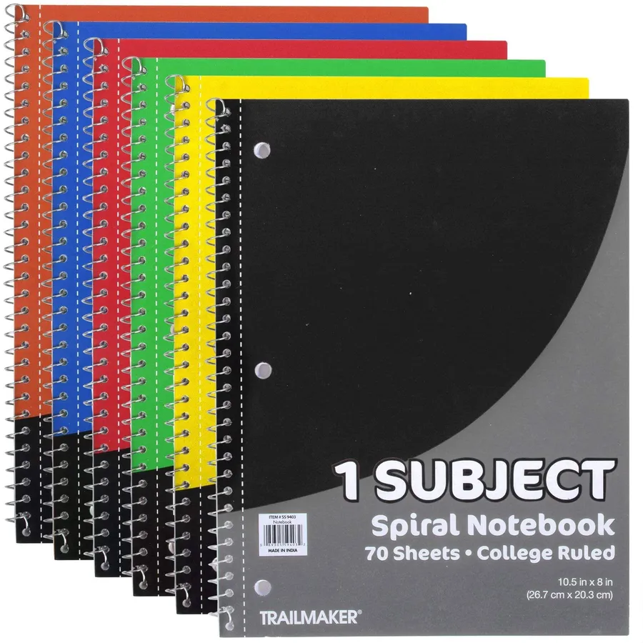 70 Sheets College Ruled School Notebook - Back to School — wholesale Stationery & Office by the case